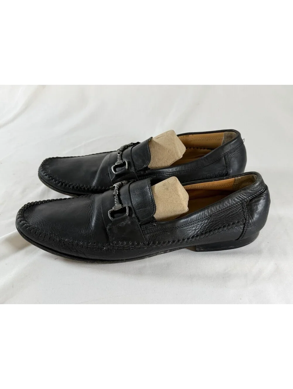 Giorgio Brutini Black Leather Bit Loafers Men's Dress Shoes Size 13